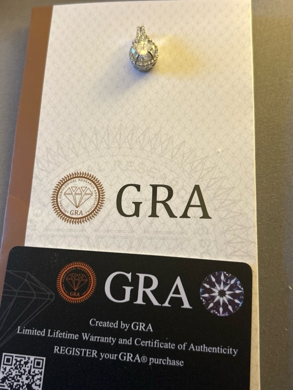 Silver Round-Cut Halo Pendant in Moissanite